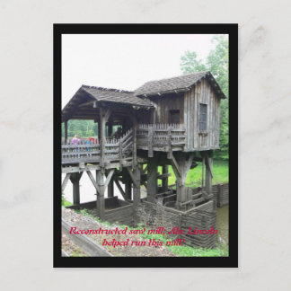 Abe Lincoln arbeitete hier Postkarte