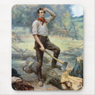 Abe Lincoln -- Der Schienen-Teiler Mousepad