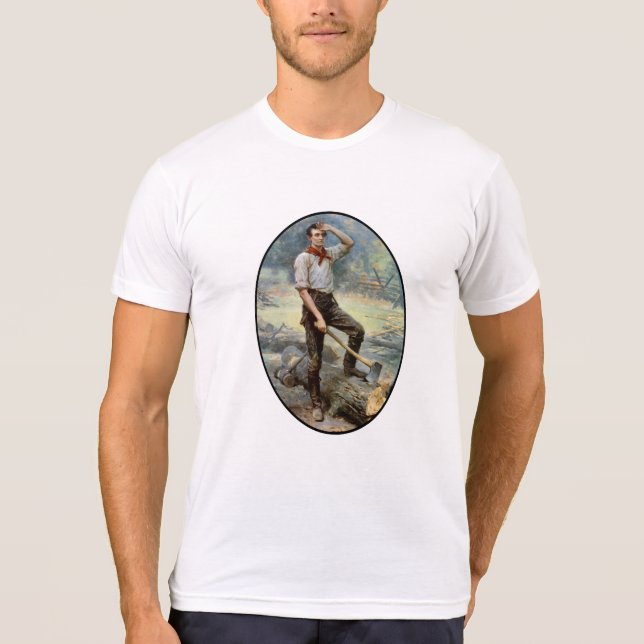 Abe Lincoln -- Der Schienen-Teiler T-Shirt (Vorderseite)