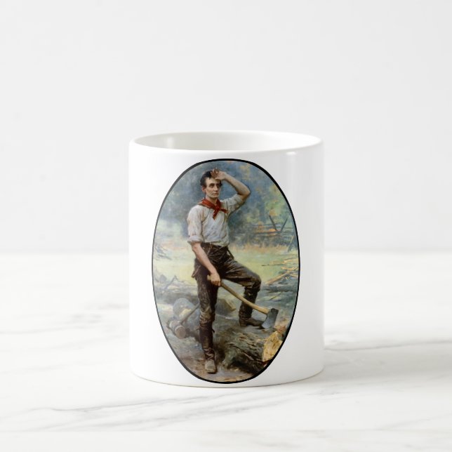 Abe Lincoln -- Der Schienen-Teiler Tasse (Mittel)
