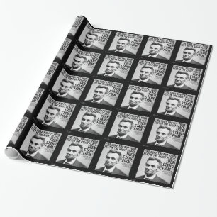 Abe Lincoln & "Fest Stehen" Zitat Geschenkpapier