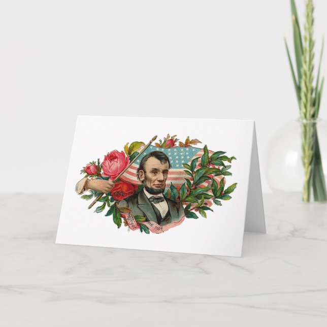 Abe Lincoln Garland Flag Karte (Vorderseite)