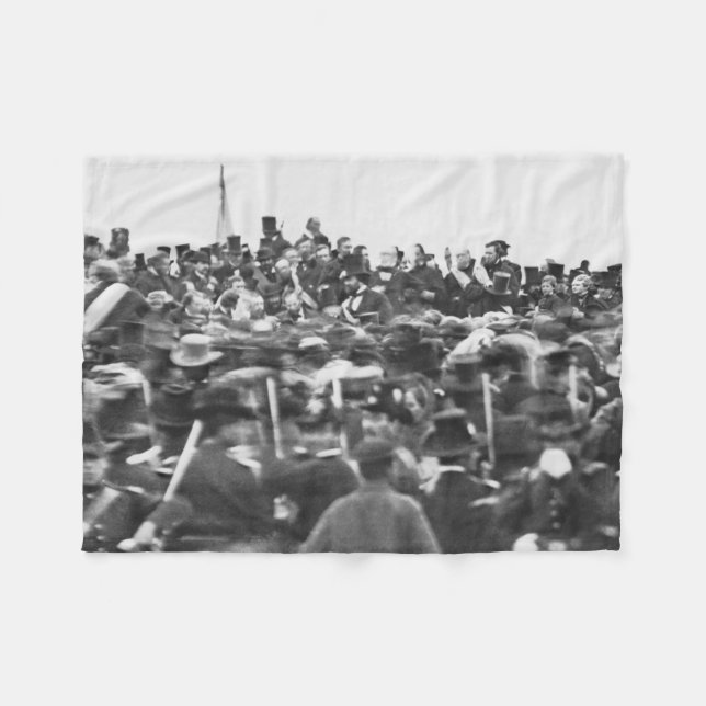 Abe Lincoln Gettysburg Rede: Ende des Zivilen Krie Fleecedecke (Vorderseite (Horizontal))