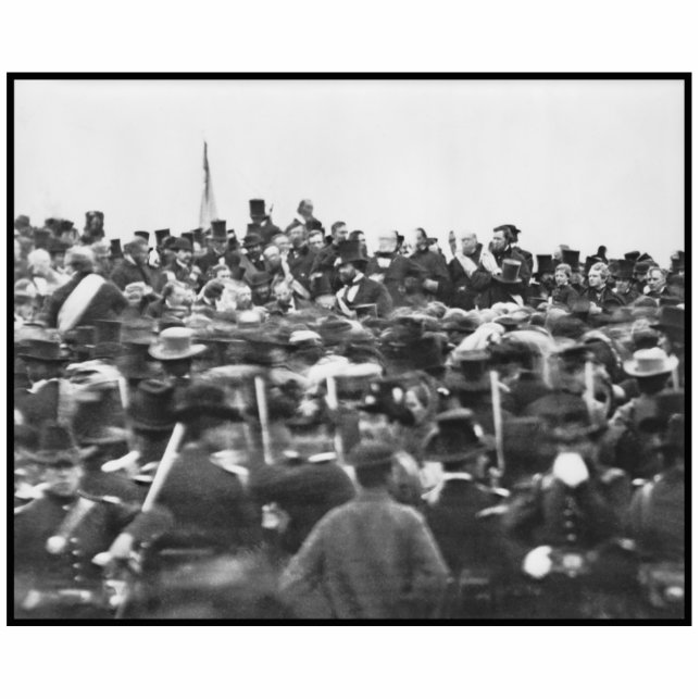 Abe Lincoln Gettysburg Rede: Ende des Zivilen Krie Freistehende Fotoskulptur (Vorne)