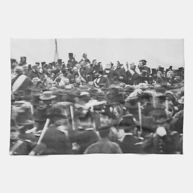 Abe Lincoln Gettysburg Rede: Ende des Zivilen Krie Geschirrtuch (Horizontal)