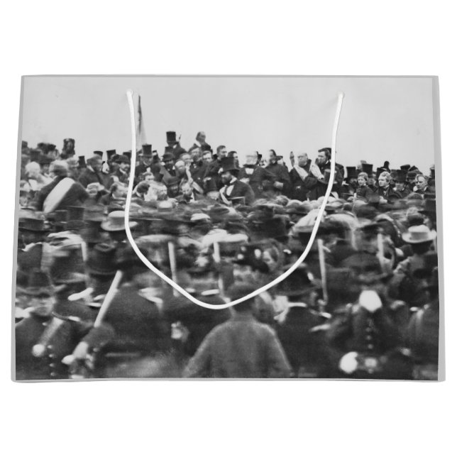 Abe Lincoln Gettysburg Rede: Ende des Zivilen Krie Große Geschenktüte (Vorderseite)
