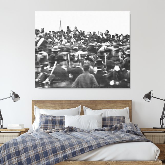 Abe Lincoln Gettysburg Rede: Ende des Zivilen Krie Leinwanddruck (Insitu (Schlafzimmer))