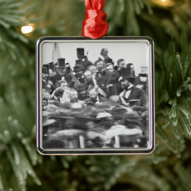 Abe Lincoln Gettysburg Rede: Ende des Zivilen Krie Ornament Aus Metall (Baum)