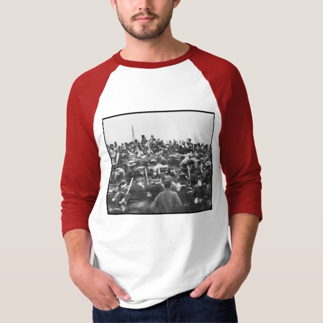 Abe Lincoln Gettysburg Rede: Ende des Zivilen Krie T-Shirt (Vorderseite)
