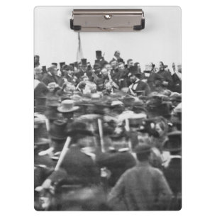 Abe Lincoln Gettysburger Ansprache: Ende des Bürge Klemmbrett