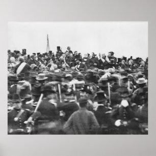 Abe Lincoln Gettysburger Ansprache: Ende des Bürge Poster