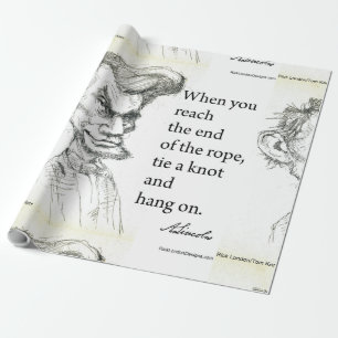 Abe Lincoln & Halte Dich Fest Zitat Geschenkpapier