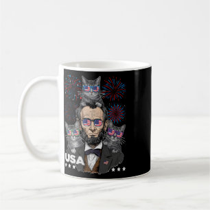 Abe Lincoln Katzenliebhaber Lustig 4. Juli Unabhän Kaffeetasse