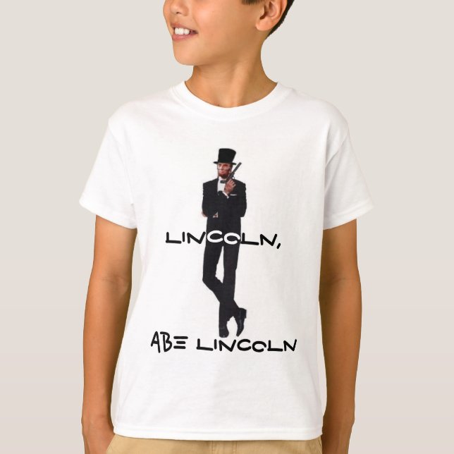 Abe LIncoln Kid's Ringer-Shirt T-Shirt (Vorderseite)