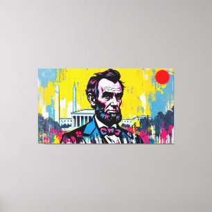 ABE LINCOLN LEINWANDDRUCK