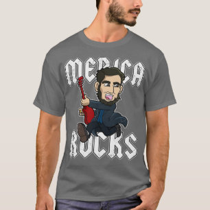 Abe Lincoln Merica Rocks USA Patriotic 4. Juli T-Shirt