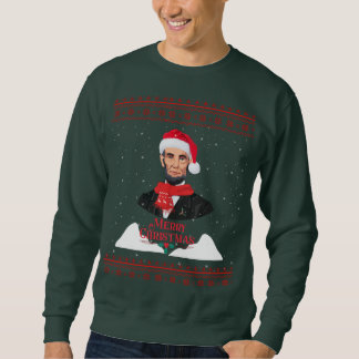 ABE LINCOLN MERRY CHRISTMAS SWEATSHIRT