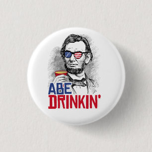 Abe Lincoln Party Bro Button