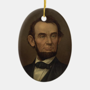 Abe Lincoln Porträt-Verzierung Keramik Ornament