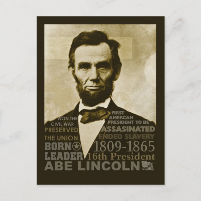 Abe Lincoln Postkarte (Vorderseite)