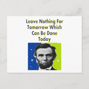 Abe Lincoln Quote T - Shirt & Geschenke Postkarte