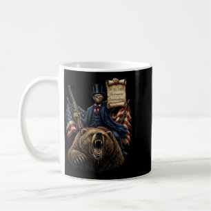 Abe Lincoln Reitbär Mit Deklaration Lustig Kaffeetasse