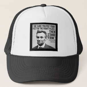 Abe Lincoln & "Stand Firm" Zitat Truckerkappe
