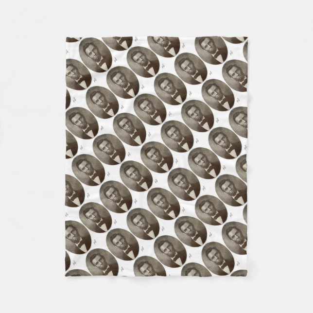 Abe Lincoln US-Präsident Vintag Portrait USA Fleecedecke (Vorderseite)