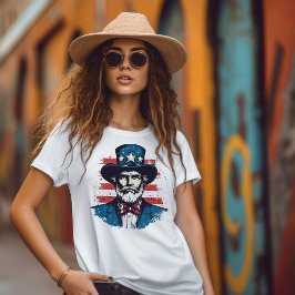 Abe Lincoln Vintager Unabhängigkeitstag 4. Juli T-Shirt