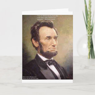 Abe Lincoln "Weiser" Zitate Geschenke T-Shirts Kar Karte