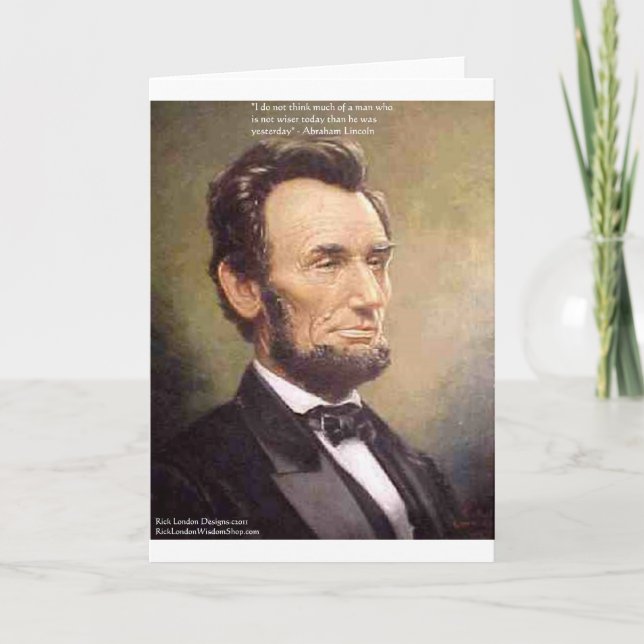 Abe Lincoln "Wiser" Zitat gibt T-Shirts Karten etc (Vorderseite)
