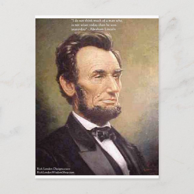 Abe Lincoln "Wiser" Zitat gibt T-Shirts Karten etc (Vorderseite)