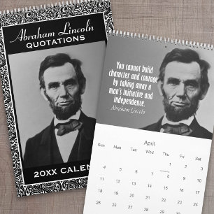 Abe Lincoln Zitate mit präsidialem Foto Kalender