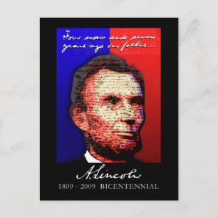 Abe Lincoln - Zweihundertjährige Postkarte