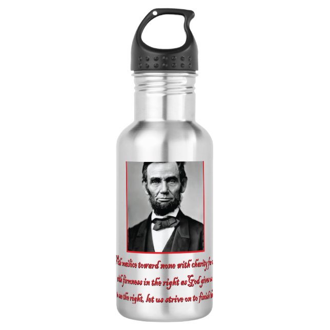 Abe-Malice-gegen-niemand Edelstahlflasche (Vorderseite)