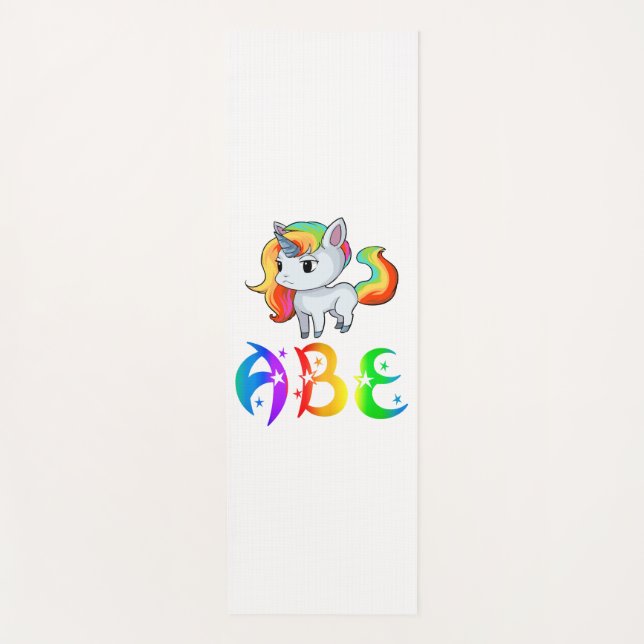 Abe Unicorn Yogamatte (Vorderseite)