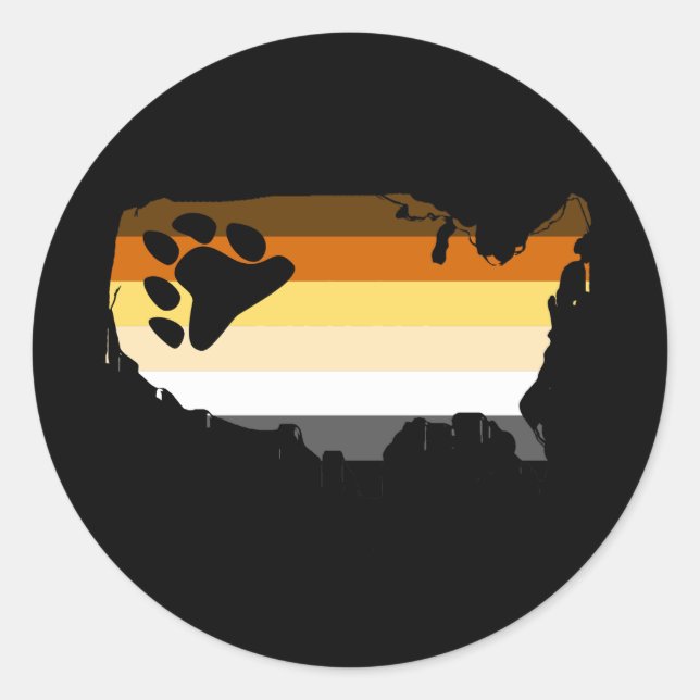 Abearamerikaner Runder Aufkleber (Vorderseite)
