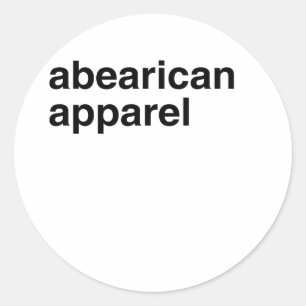 Abearican Apparel Runder Aufkleber
