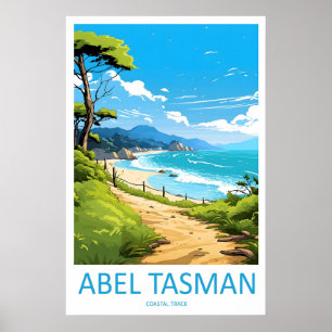 Abel Tasman Coastal Track Reisepark Poster Ski