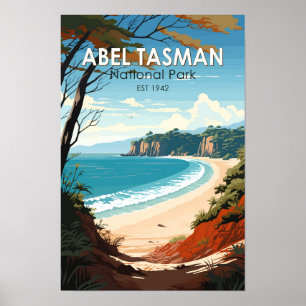 Abel Tasman Nationalpark Neuseeland Reiseroute Ret Poster
