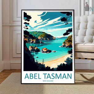 Abel-Tasman-Reise-Druck-Wandkunst Abel Tasman Wand Poster