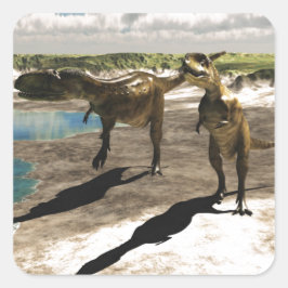 Abelisaurus 2 quadratischer aufkleber