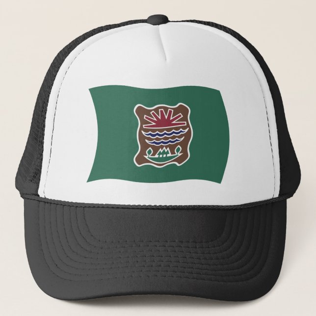 Abenaki Stamm Flag Hat Truckerkappe (Vorderseite)