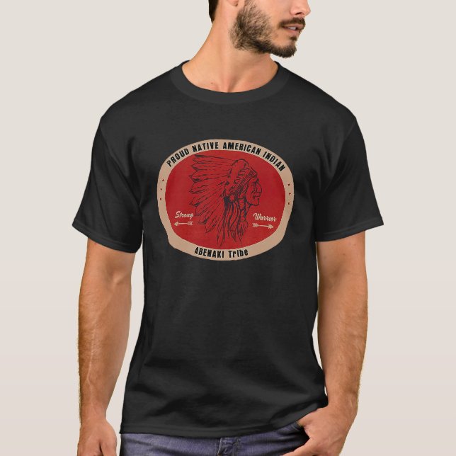 ABENAKI Stamm Native Amerikanische Ureinwohner Ret T-Shirt (Vorderseite)
