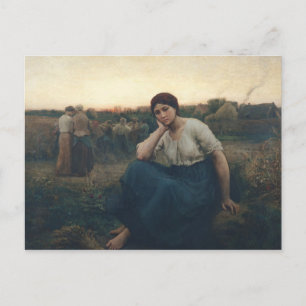 Abend, 1860 postkarte