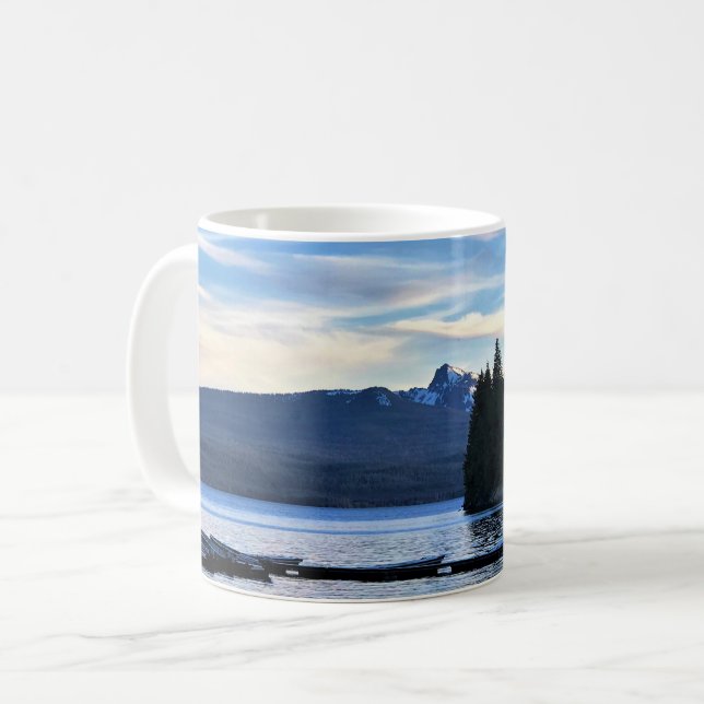Abend am Crescent Lake, OR Kaffeetasse (Vorderseite Links)