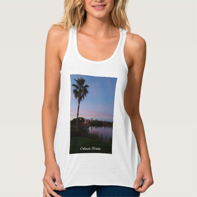 Abend am Palmenbaum Tank Top (Vorderseite)