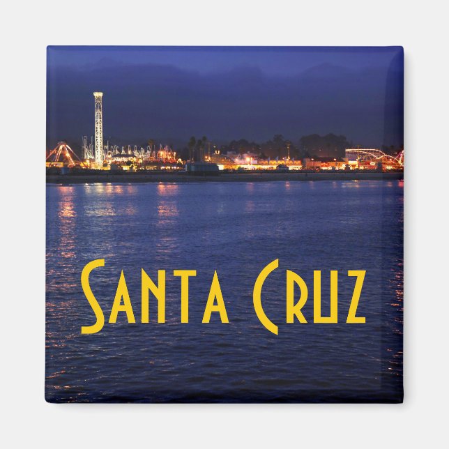Abend am Santa Cruz Boardwalk Magnet (Vorne)