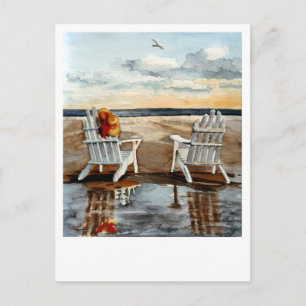 Abend am Strand Postkarte