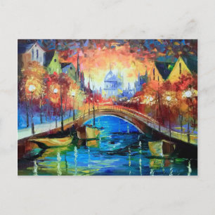 Abend Amsterdam Postkarte